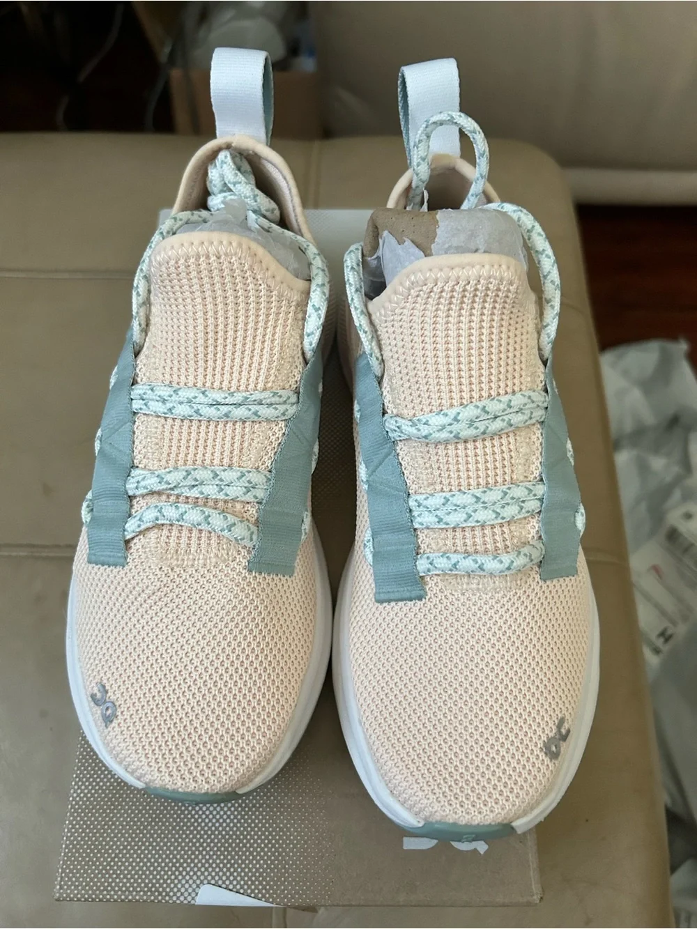 On Running Women's Peach & Mint Slip-On Athletic Sneakers